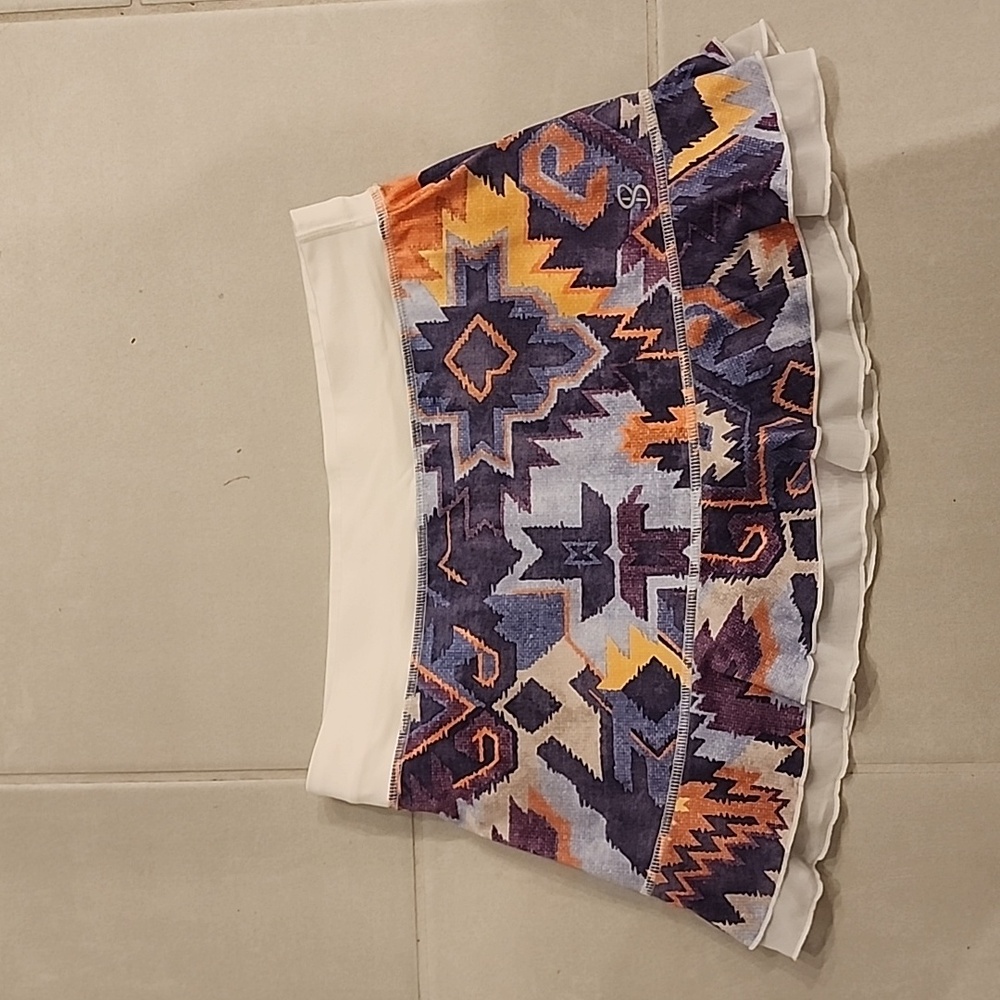 Sofibella Aztec Print 14” Tennis Golf Pickleball Skirt Skort XS